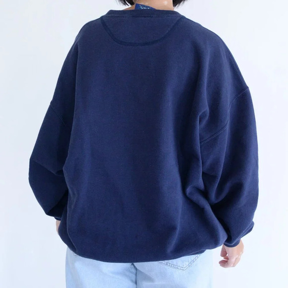 Vintage Horseman 913 Embroidered Baseball Mom Navy Crew Neck Sweater XL - Picture 3 of 11